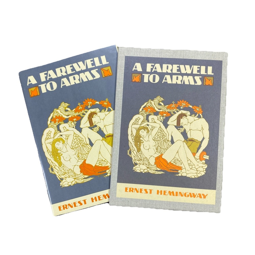 A Farewell to Arms Book Ernest Hemingway First Edition Library 1990 HC Slipcover